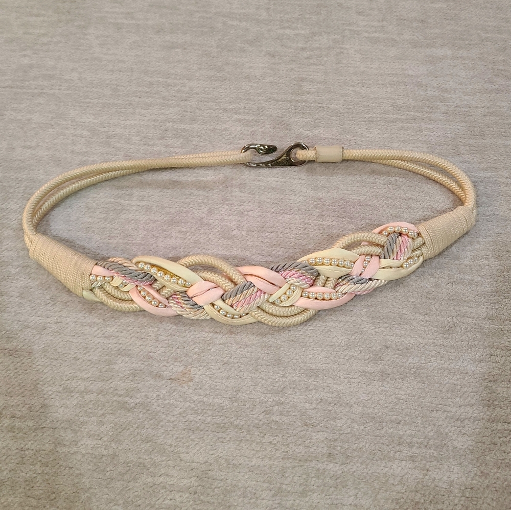 Vintage 1980's Braided Rope Belt